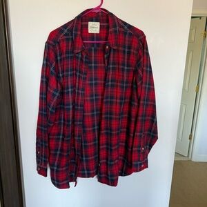 Jachs Red and Navy Plaid Shirt